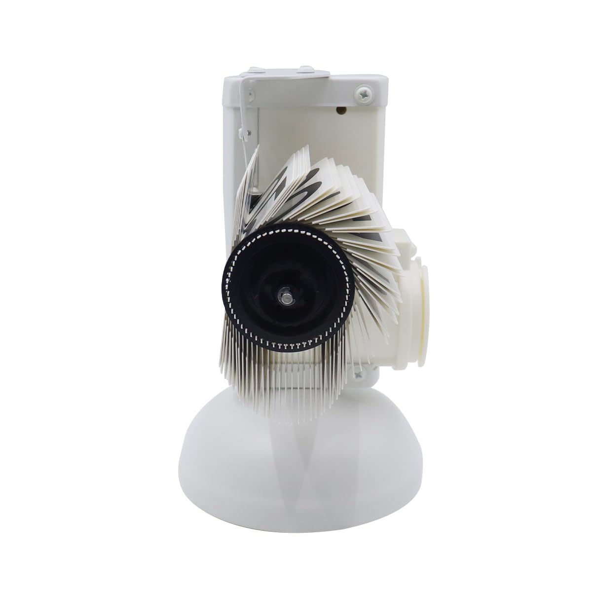Reloj de mesa digital automático con tapa retro con mecanismo de transmisión interna, soporte de metal mecánico para el hogar, sala de estar (blanco)