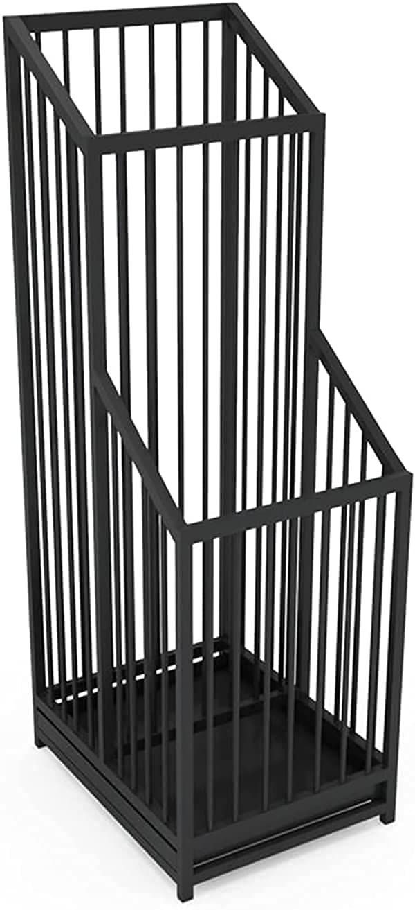 INDIAN DECOR. 567766 Umbrella Stand - Black Metal Umbrella Rack, Storage Bucket for Household, Commercial, Hotel, Bank with Detachable Drip Tray, Easy to Clean-image-31