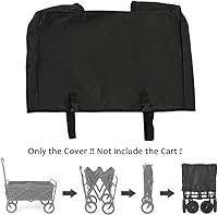 Vista 5 de Cubierta de Vagón Plegable Compatible con Carrito de Exterior y Jardín, Accesorios Antipolvo, 600D Resistente, 22"x17