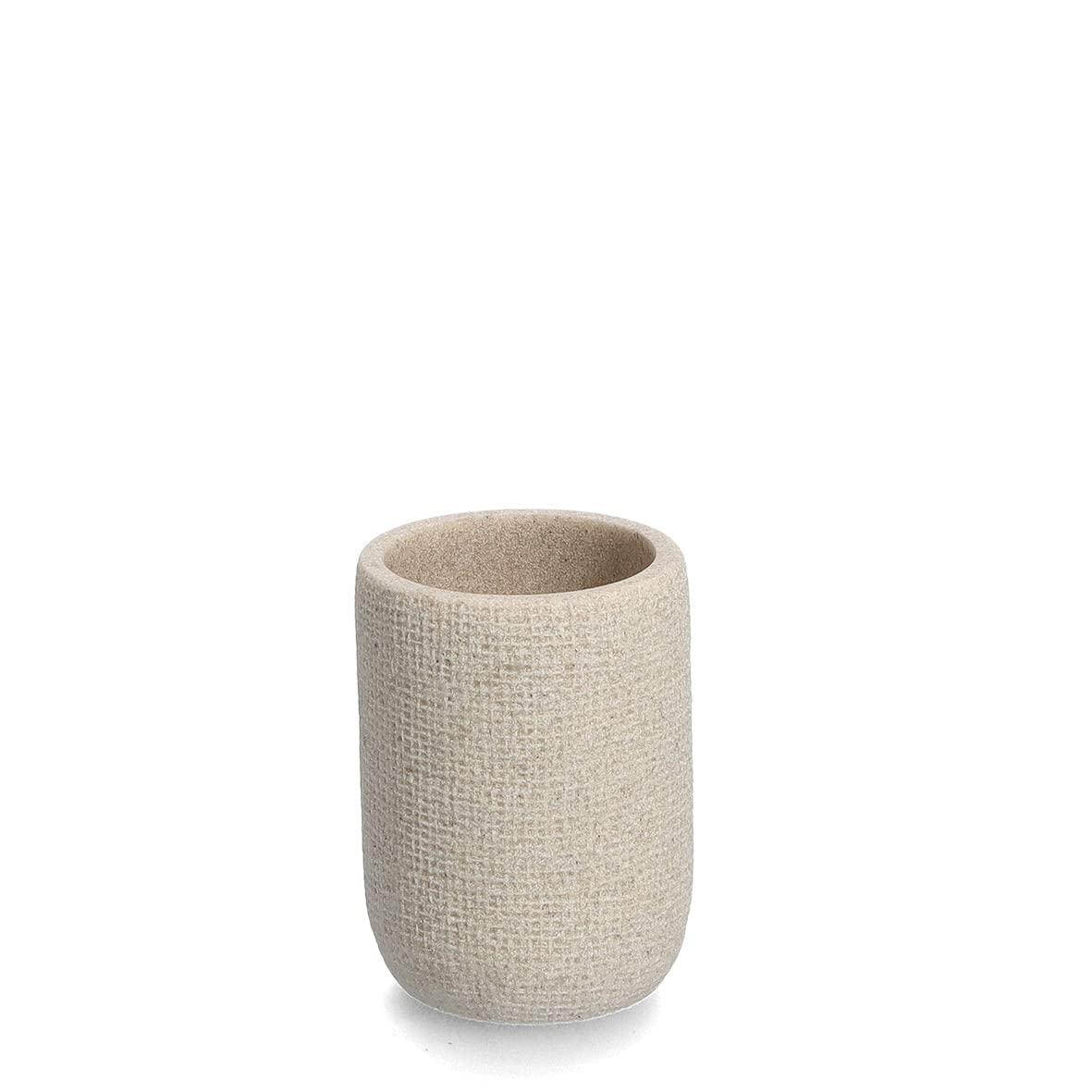 Zeller 18932 Toothbrush Holder Natural Polyresin Beige Diameter 7.2 x 10 cm