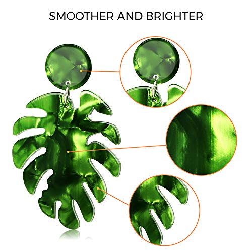 24 Pairs Mottled Hoop Earrings Set For Women Girls Fashion Acrylic Resin Statement Drop Dangle Earrings Geometric Boho Fun Costume Jewelry With Leopard Bracelets #TOP2