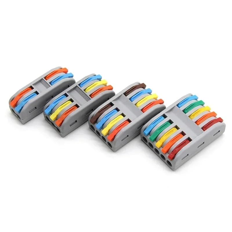 POWTAXBJGD 5~100pcs Push-in Electrical Wire Connector Terminal Block Fast Wiring Cable Connectors for Cable Connection(LT-633,50pcs)