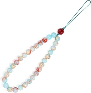 Handmade Natural Gemstone Gold Beaded Artificial pearls Charm Cell Phone Camera Lanyard, Wrist Strap, Phone Chain String, Keychain Decor for Wallet
