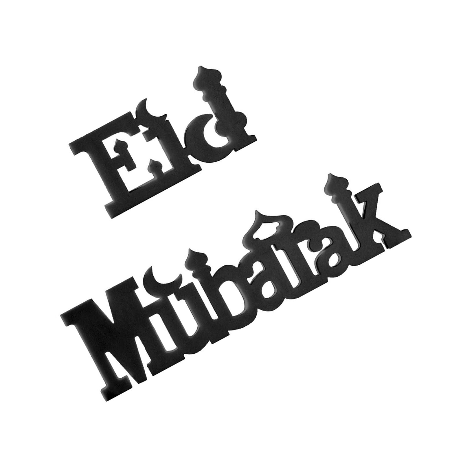APGLSXY Freestanding Eid Sign Set, 2 Piece Tabletop Holiday Decor for Shelves, Mantels, Consoles and Entryway Home Styling Holiday Tabletop Sign Set
