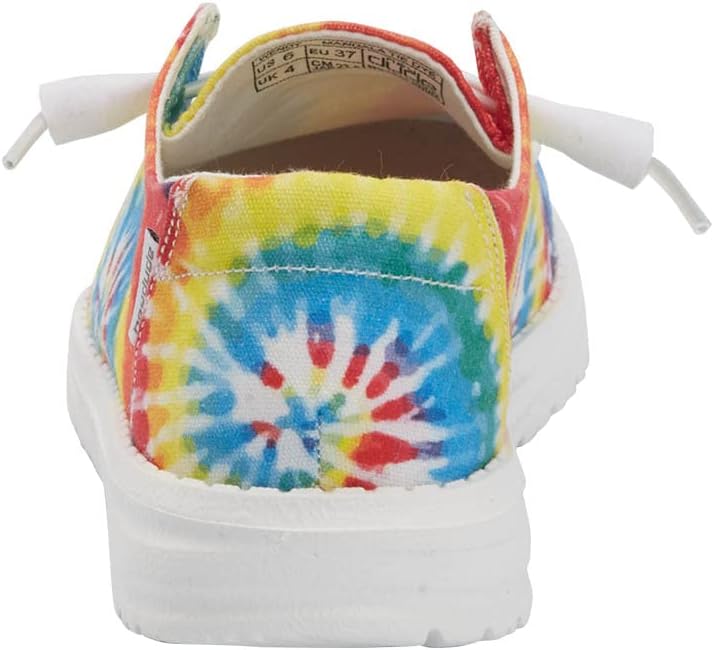 HEYDUDE Women's Wendy Mandala Tie Dye Size 6 | Women’s Shoes | Women’s Lace Up Loafers | Comfortable & Light-Weight - Image 5