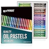 EXTRIC Oil Pastels 36 Colors - Art Supplies for Kids and Artists, Soft Crayons