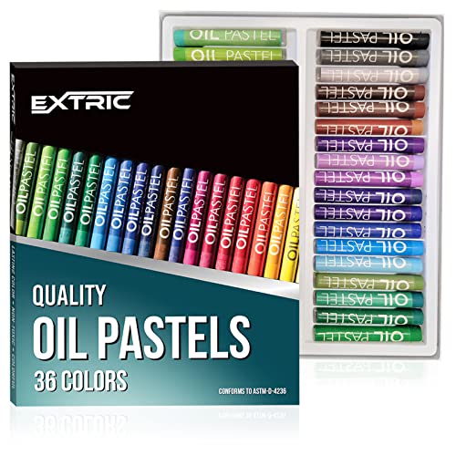 EXTRIC Oil Pastels 36 Colors - Art Supplies for Kids and Artists Soft Crayons