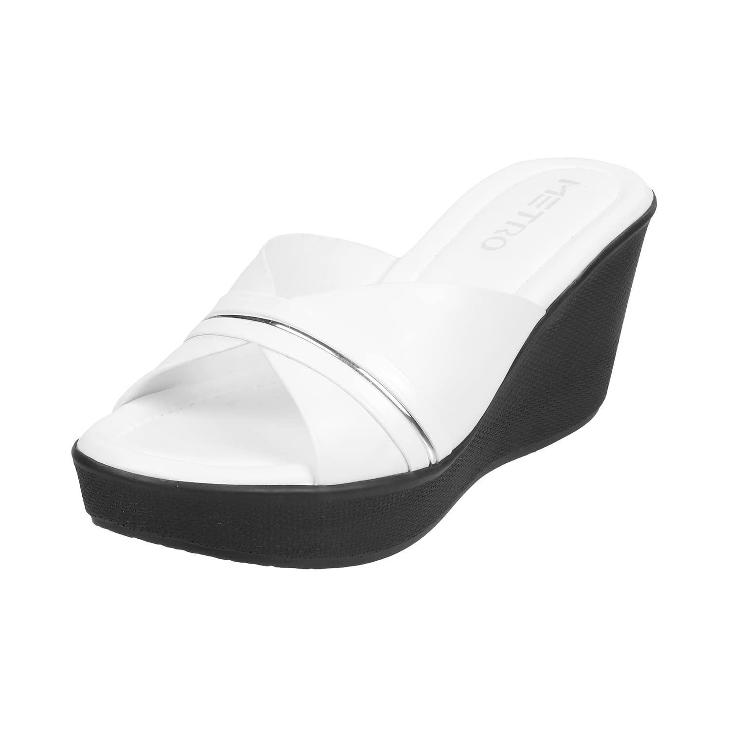 MetroWomen Wedge Heel Fashion Slip-on