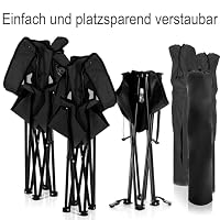 BigDean 2X Campingstuhl mit Campingtisch faltbar Schwarz – Ansicht 7