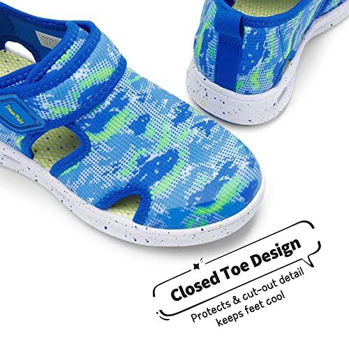 Dream Pairs Unisex-Child Closed Toe Water Shoes Quick Dry Aqua Sneakers, Navy/Neon Green - 1 Little Kid (Sdws2301K) #TOP4