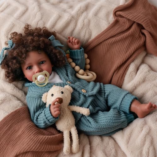 Muñeca Reborn Black Girl 20 Pulgadas BABESIDE miniatura 2