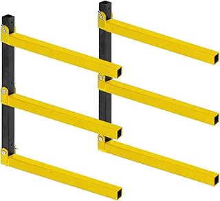 Lumber Storage Rack with 3-Level, Collapsible Lumber Rack Wall Mount, Can Hold Up to 330 lbs Wood Storage Racks, Easy to install, for Indoor and Outdoor.