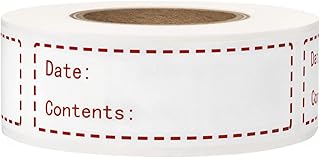 320pcs Removable Freezer Labels, 1 x 3 Inch Food Storage Stickers, Refrigerator Freezer Paper Label Easy Clean Leaves No Residue, Red