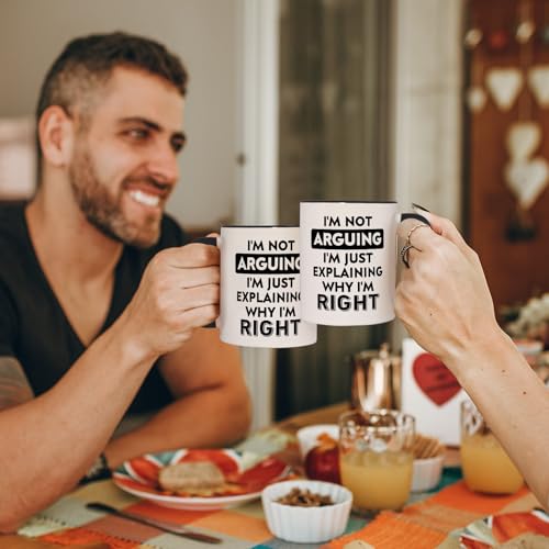 Taza de café divertida de cerámica blanca 11 oz miniatura 2
