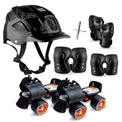Jaspo Insane for Boys Adjustable Roller Skates Suitable for Age Group,Foot Length 18 cms to 21 cms (Upto 5 Years)-PU Wheels- (Junior Insane Boys (Upto 5 Years) (Insane Junior)
