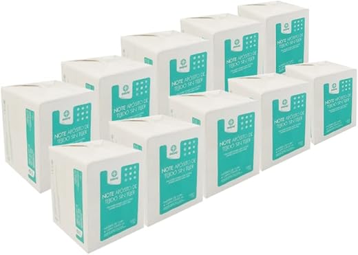 Indas Gasas Compresas Apósitos de Tejido sin Tejer, 4 capas, No Estériles 7,5 x 7,5cm (Pack 10x100UN)