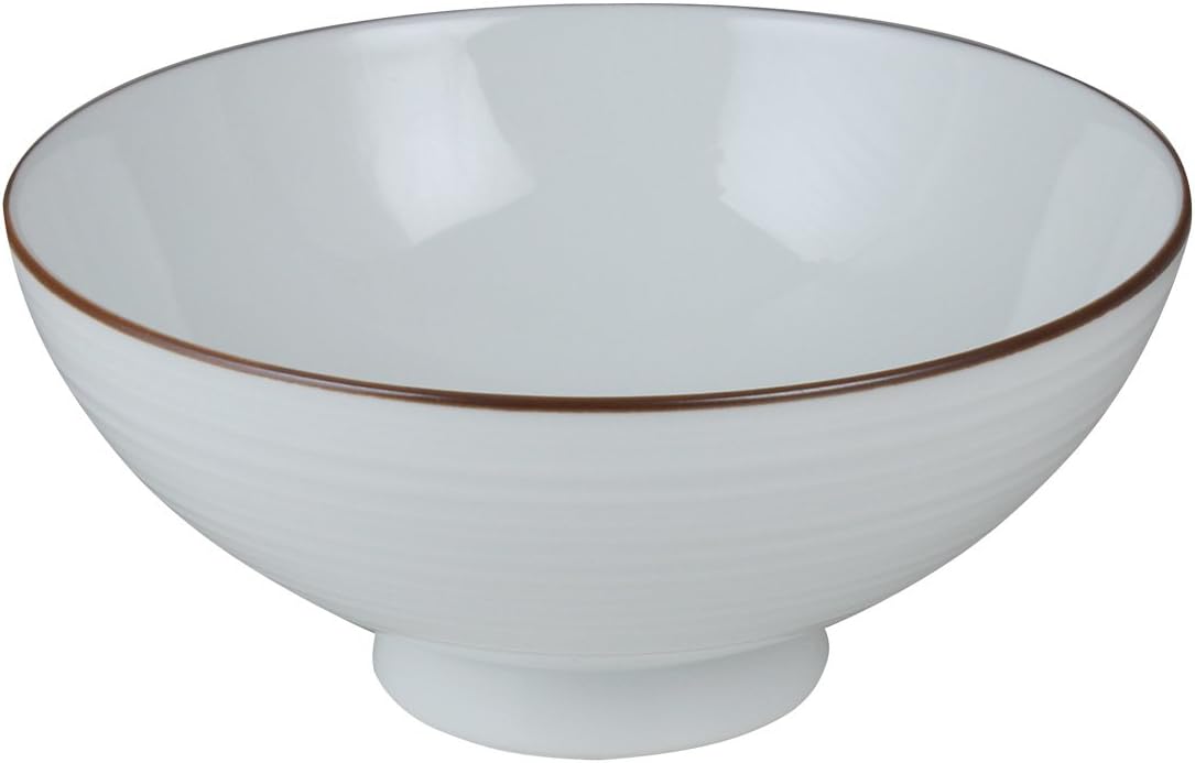 Hakusan Pottery Hakujisendan 4.2 Rice Bowl, White, Approx. φ5.1 x 2.4 inches (13 x 6 cm), White Porcelain Thousand Tiers, Hasami Ware Made in Japan