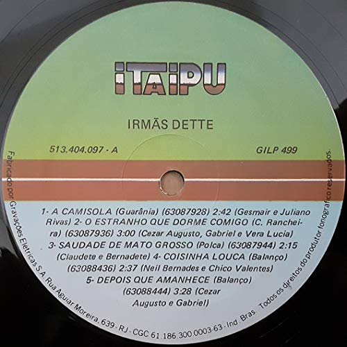 Irmãs Dette - Lp Irmãs Dette - 1985
