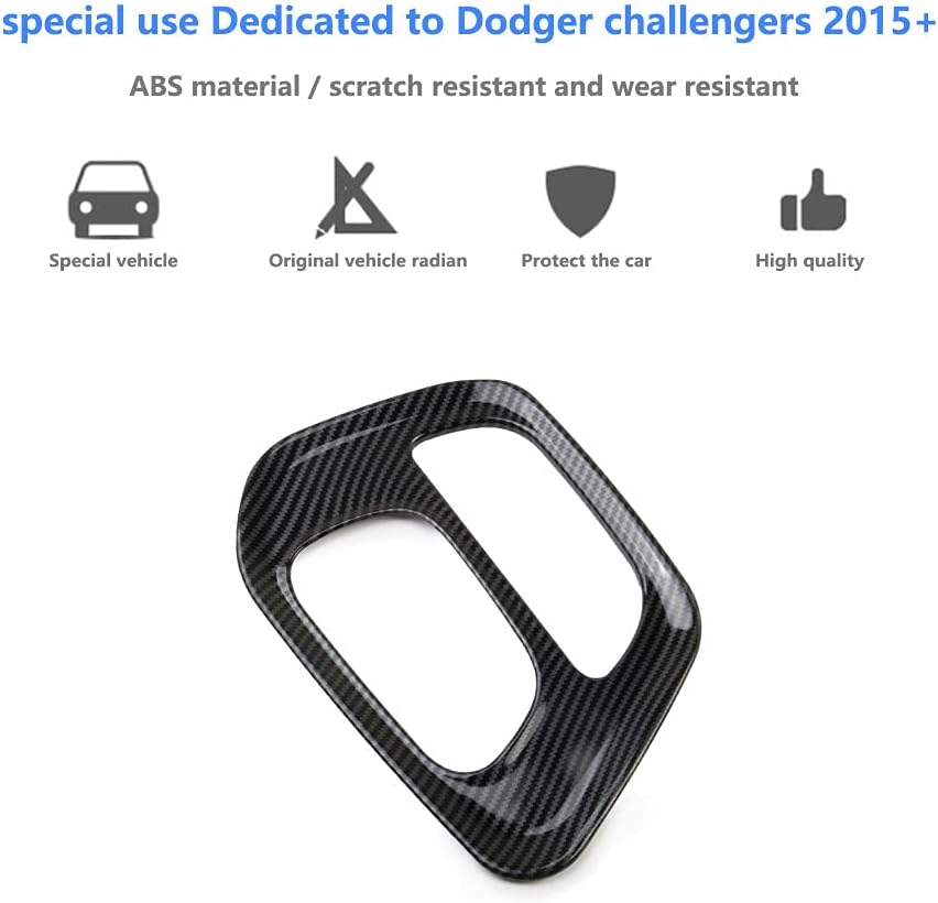 Carbon Fiber Look Control Gears Panel Protective Cover molding Trims Accessories for 2015-2023 Dodge Challenger Accessories