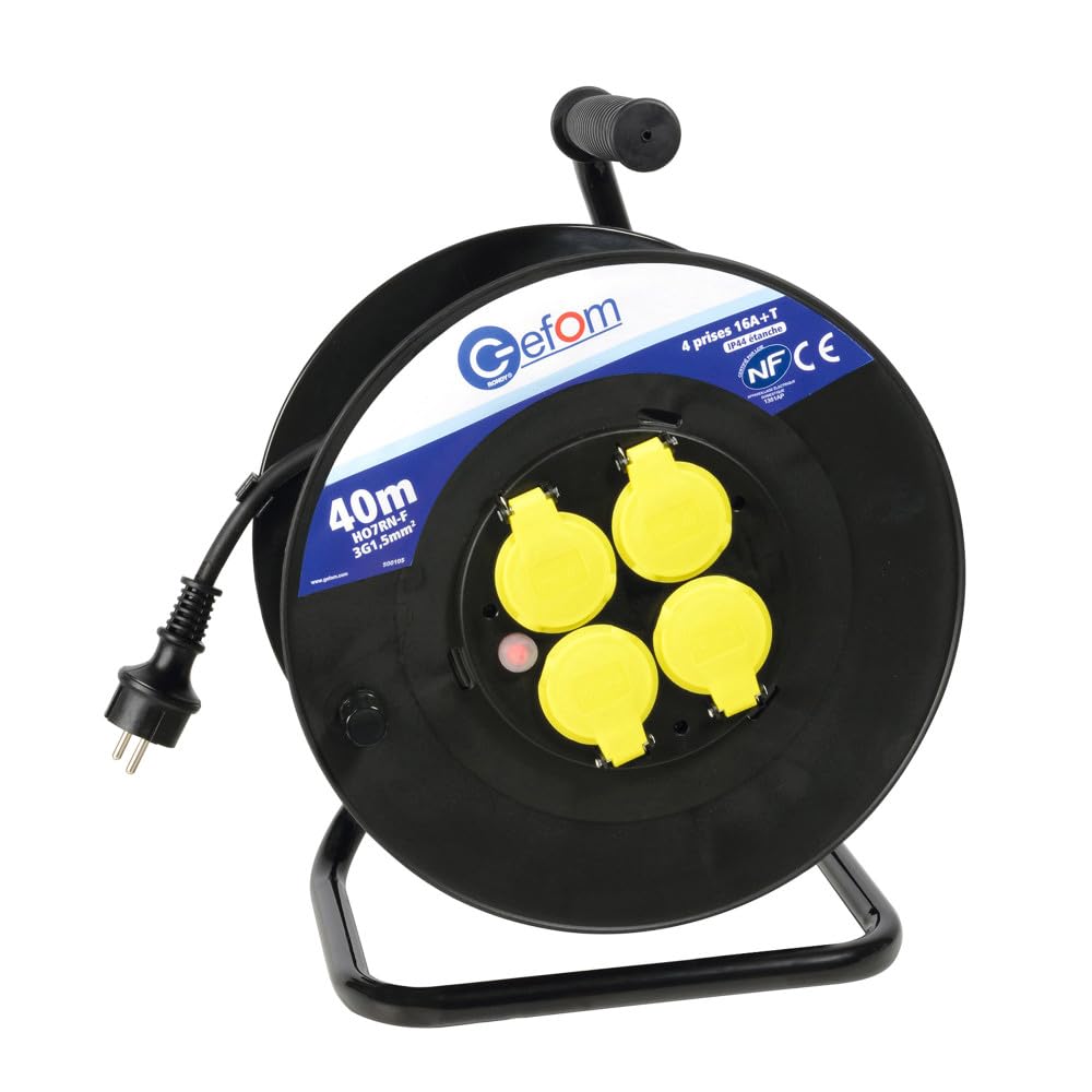 Enrollador de 40 m 3G1, 5 HO7RN-F 4 x 16 A+T.
