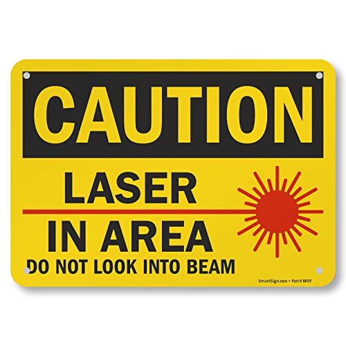 Panneau signalétique danger laser SmartSign pour protéger les yeux du personnel
