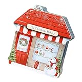 AMISENK Recipiente de almacenamiento de hierro reutilizable para fiestas de temporada y suministros de fiesta, caja de almacenamiento de hierro reutilizable