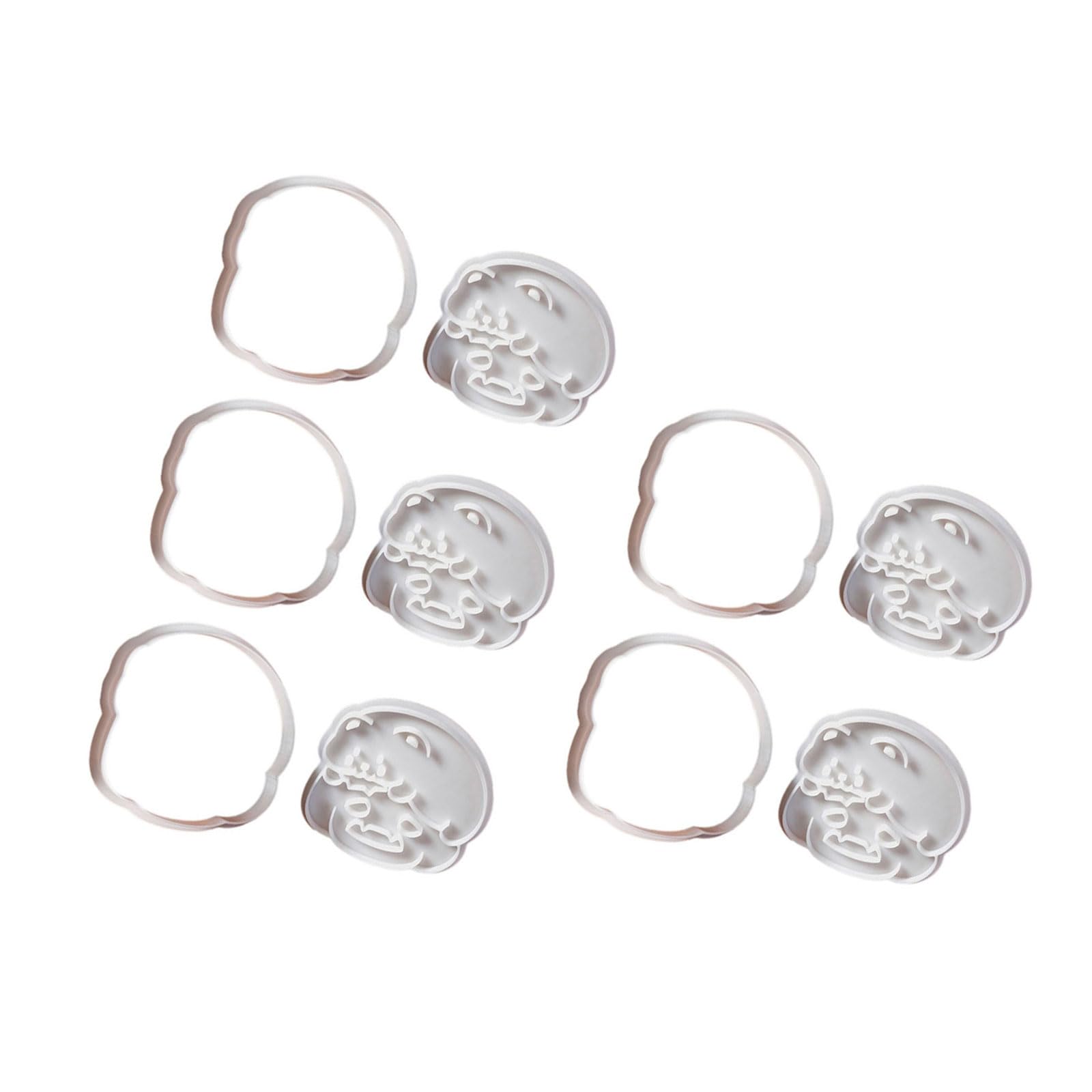 Kalttoy 5Pcs Halloween Bear Pressable Biscuits Mold Cookie Stamp Pastries Baking Tool Biscuits Cutter Bakewares Enduring Biscuit Mold Baking Tool
