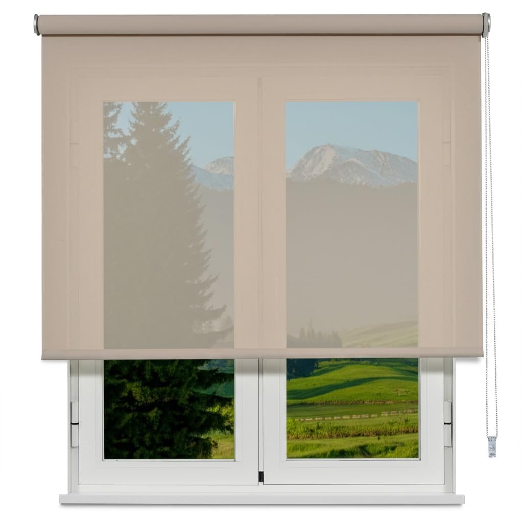 VIEWTEX | Estor Enrollable Screen Apertura 10% Linen Sand 105 X 190cm | Fabricado en España | Garantia 5 años