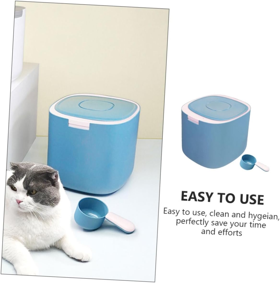 Sealed Pet Food Bucket 11l Moisture-proof Grain Storage Container with Lid for Dog Cat Food Household Use