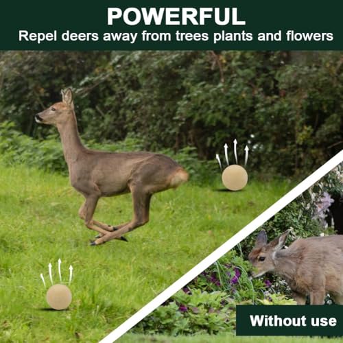 Deer Repellent, Rabbit Repellent Outdoor, Deer Deterrent for Garden, Repellents Deer for Plants, Keep Rabbits Out of Backyard, Deer Repellant Balls for Flowers Shrubs & Trees-8 Packs Deer Repellent, Rabbit Repellent Outdoor, Deer Deterrent for Garden, Repellents Deer for Plants, Keep Rabbits Out of Backyard, Deer Repellant Balls for Flowers Shrubs & Trees-8 Packs