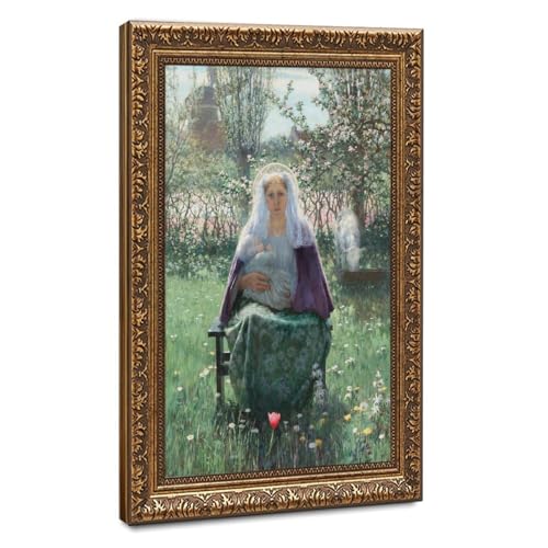 Tableau George Hitchcock The Blessed Mother poster toile decoration murale 61x91cm