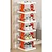 RWGOVLU Foldable Shoe Rack, 2-6 Tier Shoe Storage Box, Plastic Shoe Organizer for All Kinds of Shoes, Toys and Clothing,Quick Assembly No Tools Required