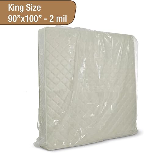 Miniatura 3 de King - Bolsas de colchón resistentes de 2 mil, 90 x 100 pulgadas, paquete de 5 unidades, fabricadas en Estados Unidos, almacenamiento o mudanza,