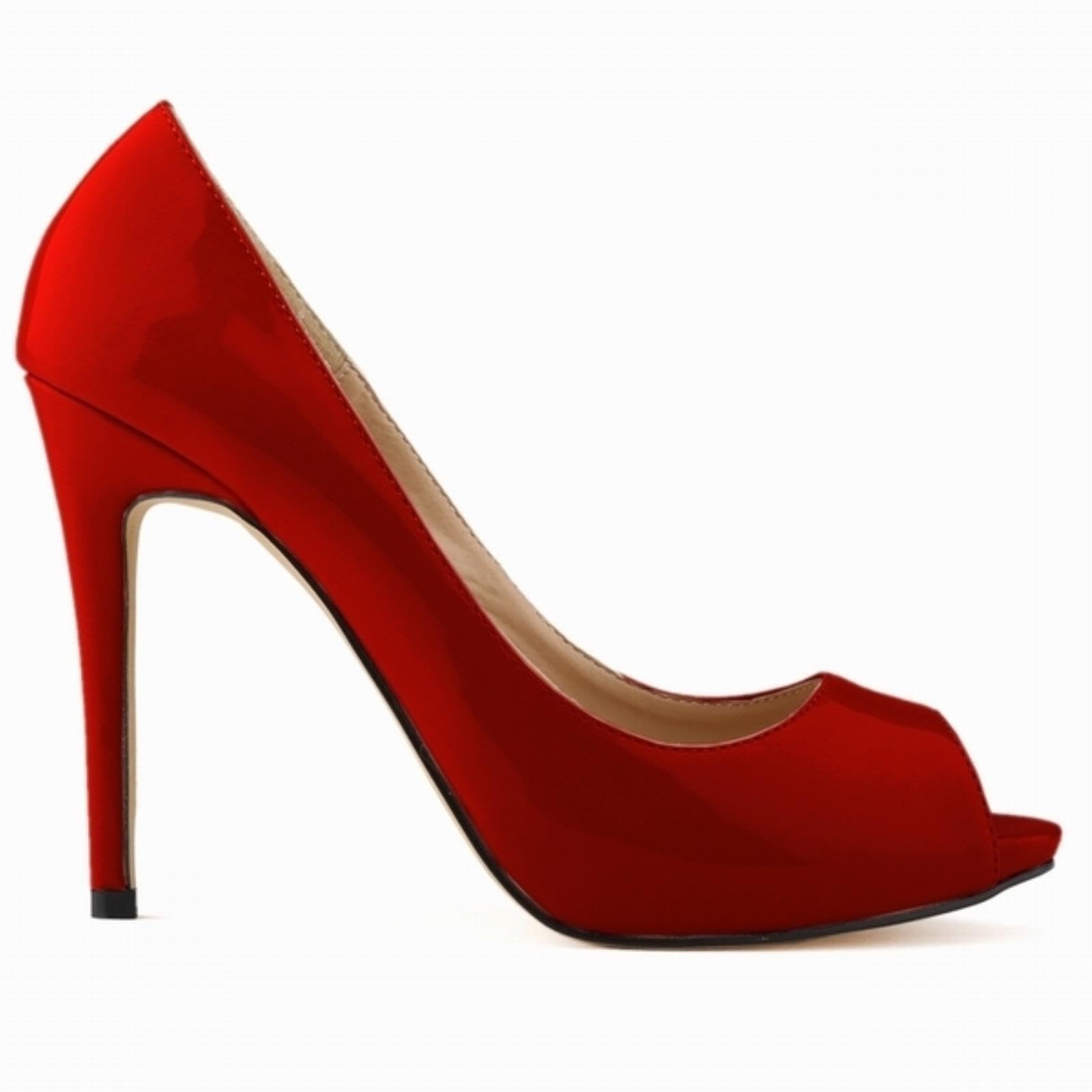 QIANKUN Platform Wedding Shoes Summer Sexy Ladies Open Toe High Heels Sandals Open Toe High Heels-winered,6.5