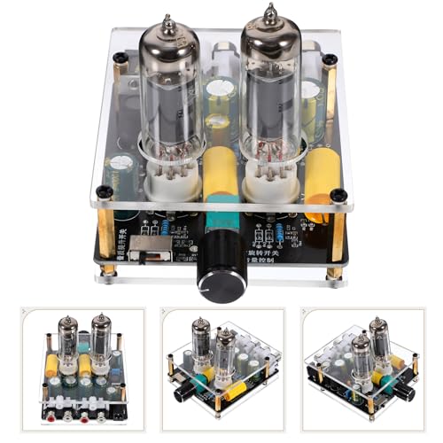 Veemoon Tube Amplifier Hi-fi Stereo Preamp Pre-amp for Record Player Pre-amp for Phono Preamp Home Theater Amplifier Board DIY Part Tube Abs Phonograph HiFi Front