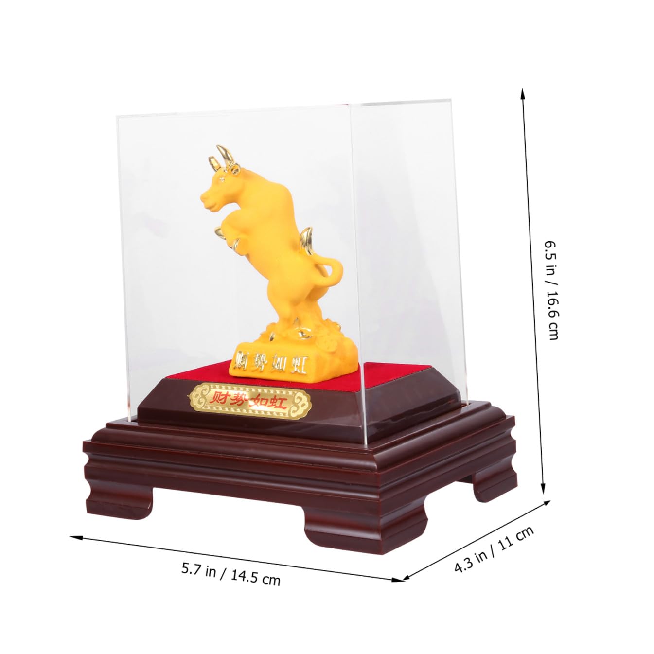 MAGICLULU 1pezzi Statuetta dello Zodiaco Cinese del Bue Scultura Ornamentale Anno del Bue Statuetta Feng Shui per Interni