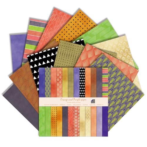Papier de scrapbooking bohème épais anti-gondolement pour albums et découpages