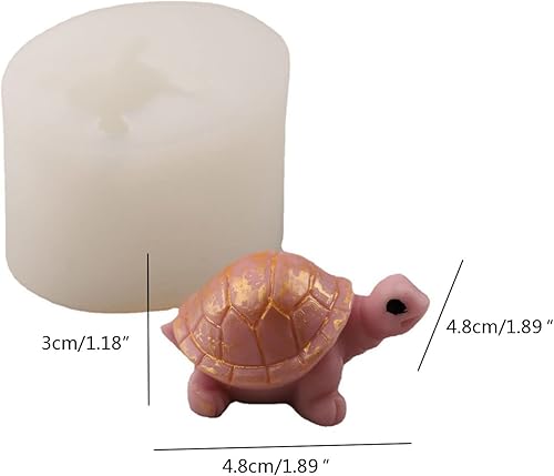 Miniatura 8 de appuivbt Molde de silicona para velas de tortuga 3D para hacer velas molde de jabón de velas molde de resina de joyería molde de arcilla de yeso DIY