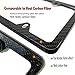 Aootf License Plate Frame Carbon Fiber -Black Aluminum Car Tag Holder Printing Carbon Fiber Pattern & Screw Kits, Slim Standard Size for USA Car (4 Hole)