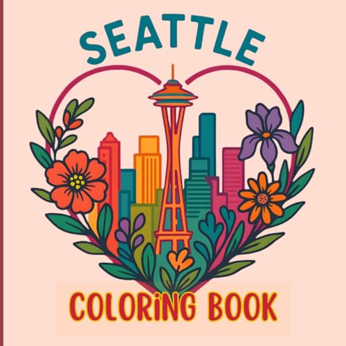 Seattle Coloring Book – Easy & Relaxing Landmarks & City Scenes for Kids, Teens & Adults | Cute Travel Gift for Seattle Lovers image 2