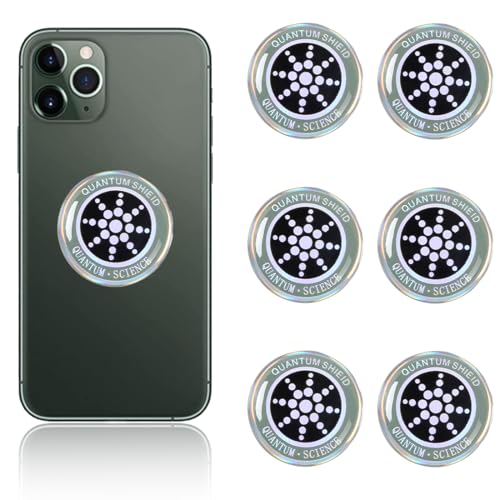 JAWUZ 6 Piezas Pegatinas De Protección De Teléfono Dorado,Inhibidor De Señal Movil,Electromagnetic Fields Anti Radiation Fabric,Blocker,Portátiles,Computadoras,Neutralizadores Antirradiación(Plata)