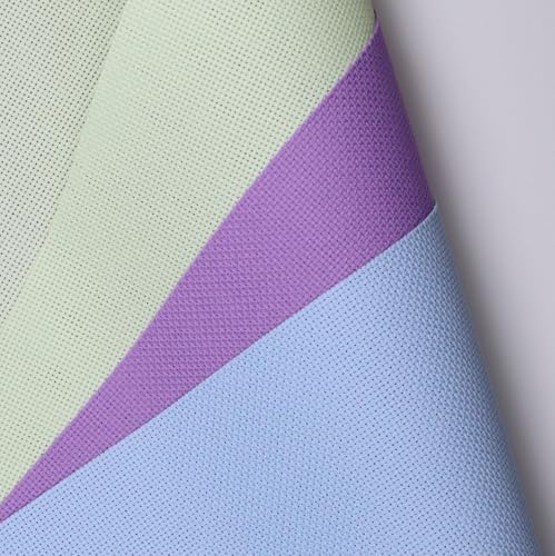 Image of KCS 3 pc of 15 inch x 18 inch(38cmx45cm) Counted Cross Stitch Cotton Aida Cloth Needlework Rolled Fabric Box,18CT,Light Green+Lavender+Light Blue
