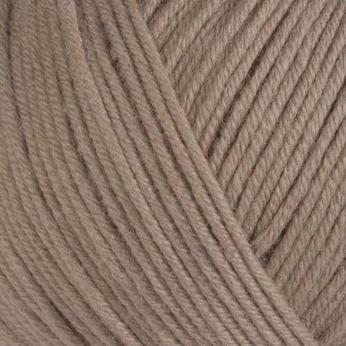Image of Baby Cotton Blend Yarn - Soft Sport Weight Yarn for Crochet & Amigurumi - 50g /180yds - 60% Cotton 40% Acrylic - Ideal for Baby & Knitting Proj.(Milky Brown, 1 Ball)