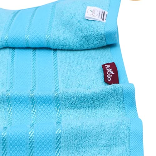 Image of Premium Bamboo Bath Towel, 550 GSM, Ultra-Soft, Quick-Drying, 3X More Absorbent (Sky Blue)