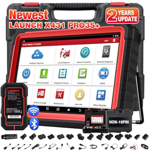 LAUNCH X431 PRO3S+ Herramienta Diagnosis Sistema Completo, función de Reinicio 50+, codificación ECU, Control Bidireccional, Reflash VAG, EPB SAS, Autoauth para FCA, Actualización de 2 años