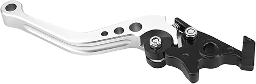 Miniatura 4 de Keenso - 1 par de palancas de freno de embrague de 78 pulgadas, manija universal de freno de tambor de 0.866 in para (plateado)