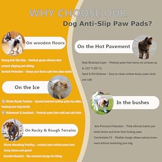 ‌VALFRID Dog Paw Protector Pads,15 Sets-60 Pads Anti-Slip Grips for Hardwood Floors,Best for Hot Pavement,Strong Self-Adhesive Traction Stickers for Senior Dog Essentials Multicolor XXL