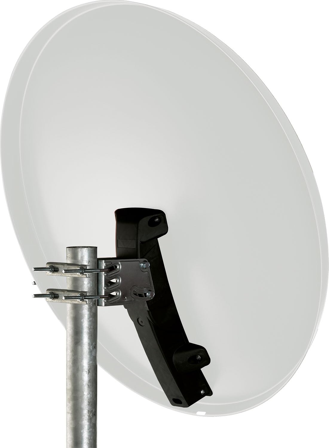 SCHWAIGER 531 Zestaw satelitarny SAT Antena satelitarna Quad LNB digital 8x F-plug 7mm Aluminiowa antena SAT kompletny zestaw Jasnoszary 74.5 x 84.5cm