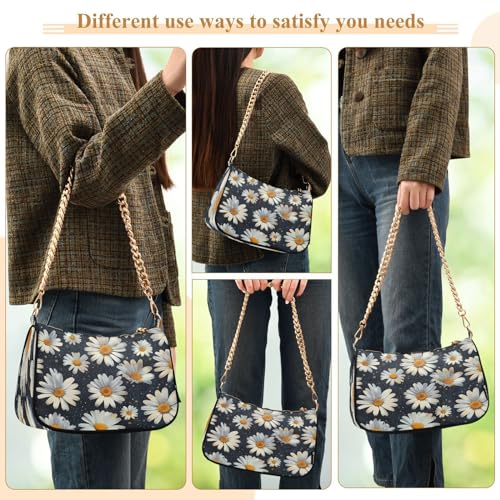 Bolsos bandolera para mujer, tipo hobo y tote, clutch pequeño con cierre de cremallera miniatura 5