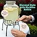 Estilo Gallon Drink Dispenser with Stand - Glass Beverage Dispenser with Stand for Weddings - Sun Tea Jar with Spigot 1 Gallon - Countertop Glass Water Dispenser for Lemonade and Parties